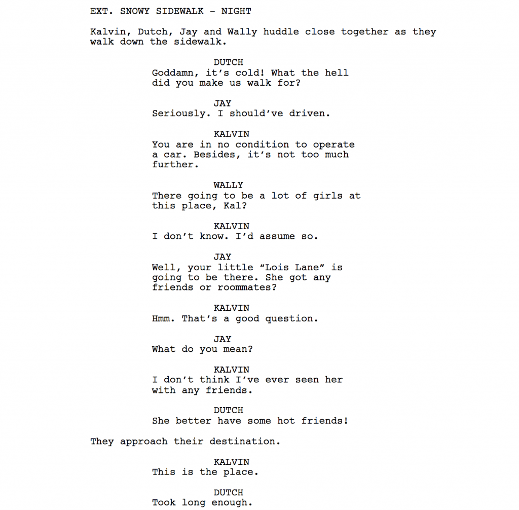 script dialogue