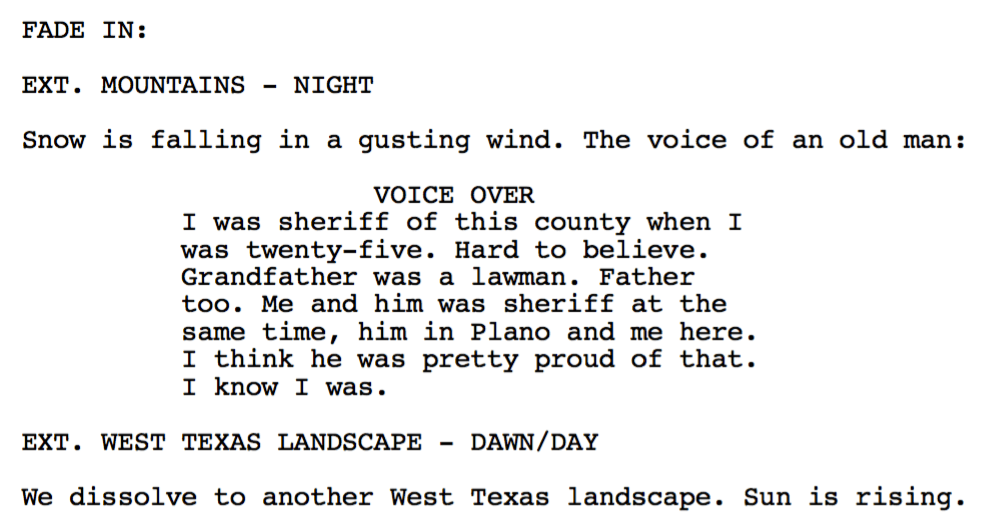 50 Best Screenplays To Read In Every Genre 78 Scan - Screenplay No Country for Old Men