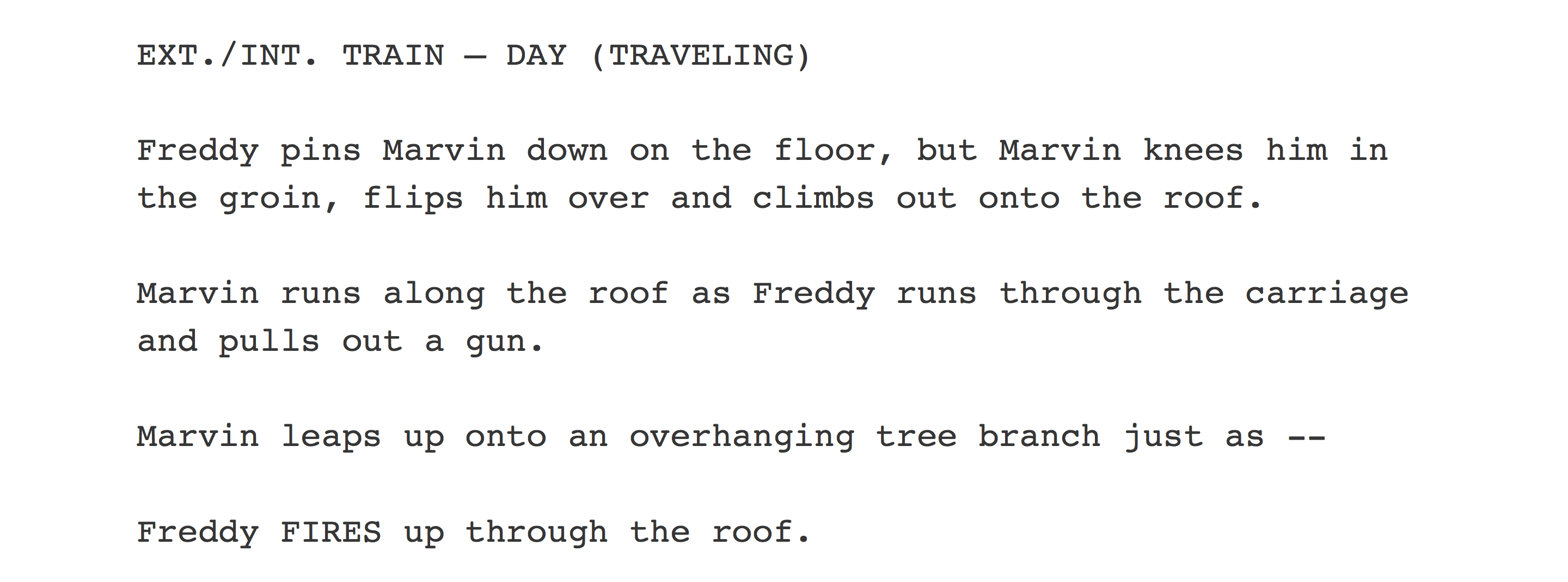 How to Format a Script for the Spec Screenplay Market 5 screenplay example