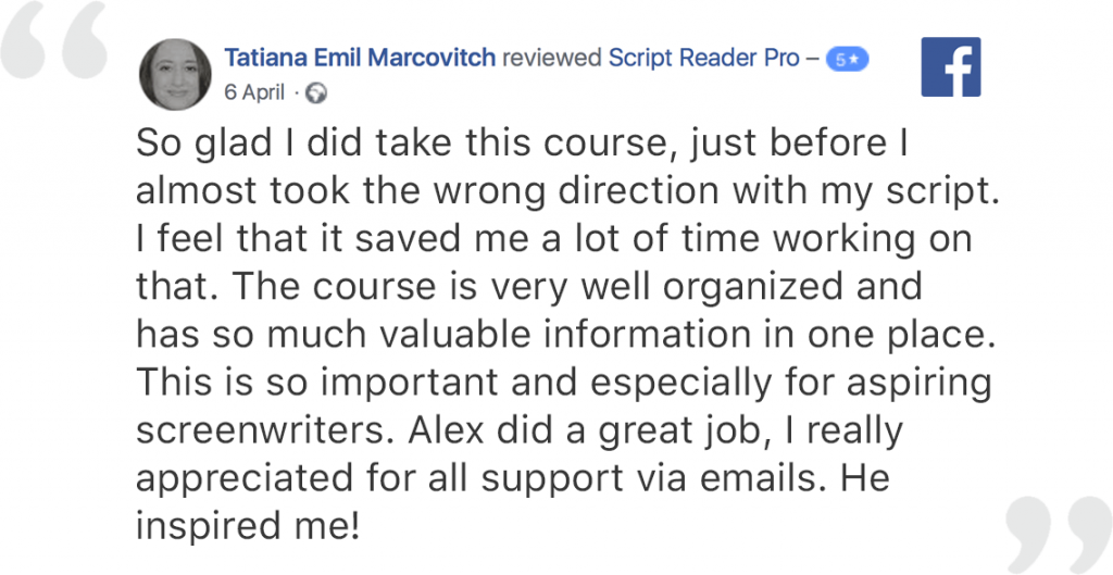 hands on online screenwriting course by script reader pro